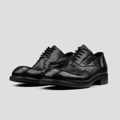 Crosscut Washed Horsehide Derby Shoes