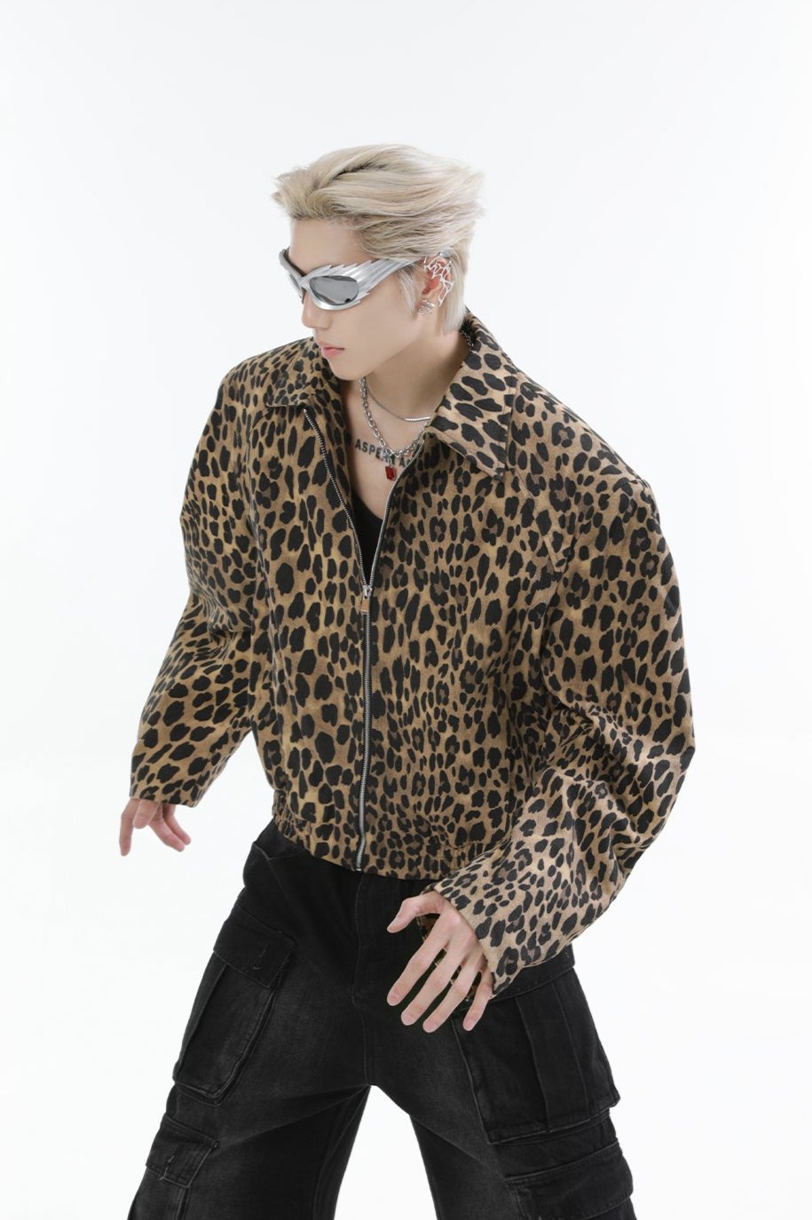 【24s Nov.】Leopard Washed Denim Vintage Jacket ArtsKoreanMan