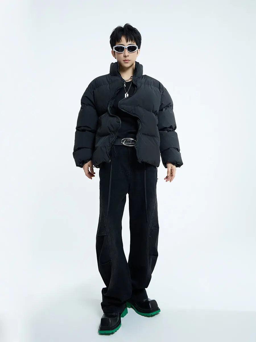 【23s September.】Irregular Zipper Design Padded Jacket ArtsKoreanMan
