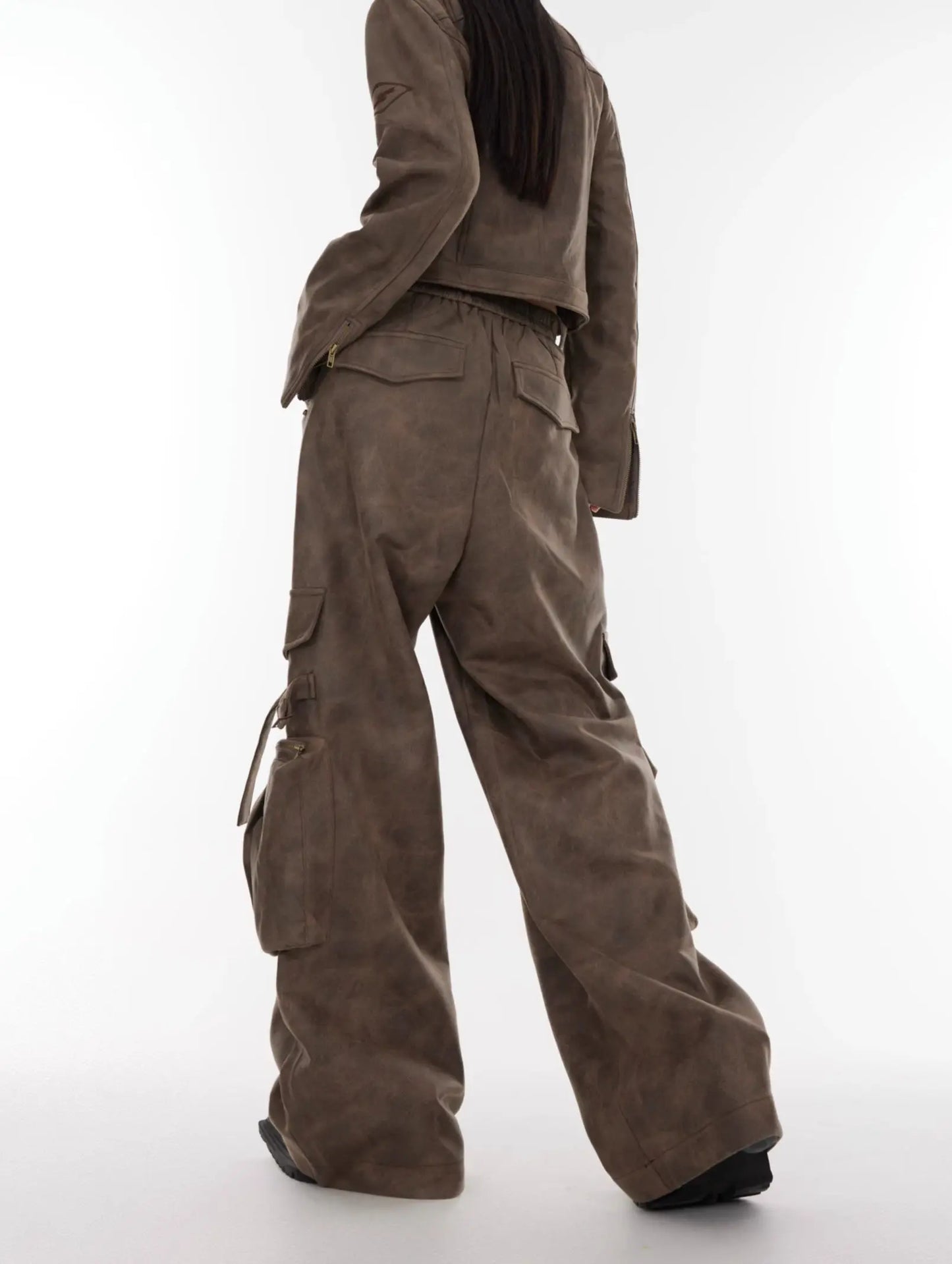 【23s August.】Large Pocket Cargo PU Leather Pants ArtsKoreanMan