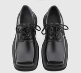 Square Toe Platform Commuter Shoes ArtsKoreanMan