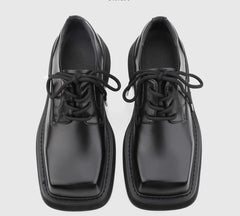 Square Toe Platform Commuter Shoes ArtsKoreanMan