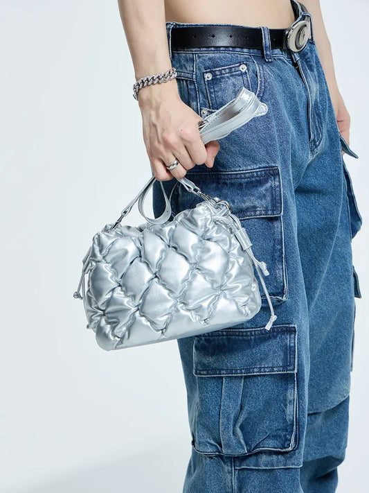 PU Rhombus Stitching Crossbody Bag ArtsKoreanMan