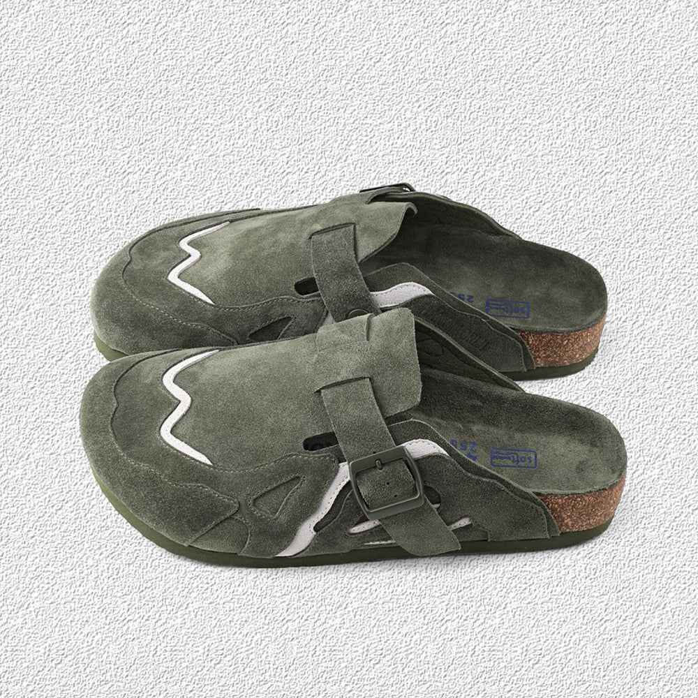 Top layer cowhide and cork Birkenstocks Shoes ArtsKoreanMan