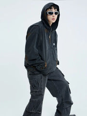 【23s September.】Vintage Distressed Hooded Denim Jacket ArtsKoreanMan