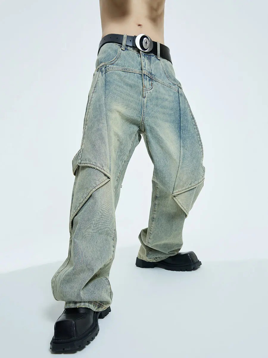 【23s September.】High Street Yellow Mud Washed Jeans ArtsKoreanMan