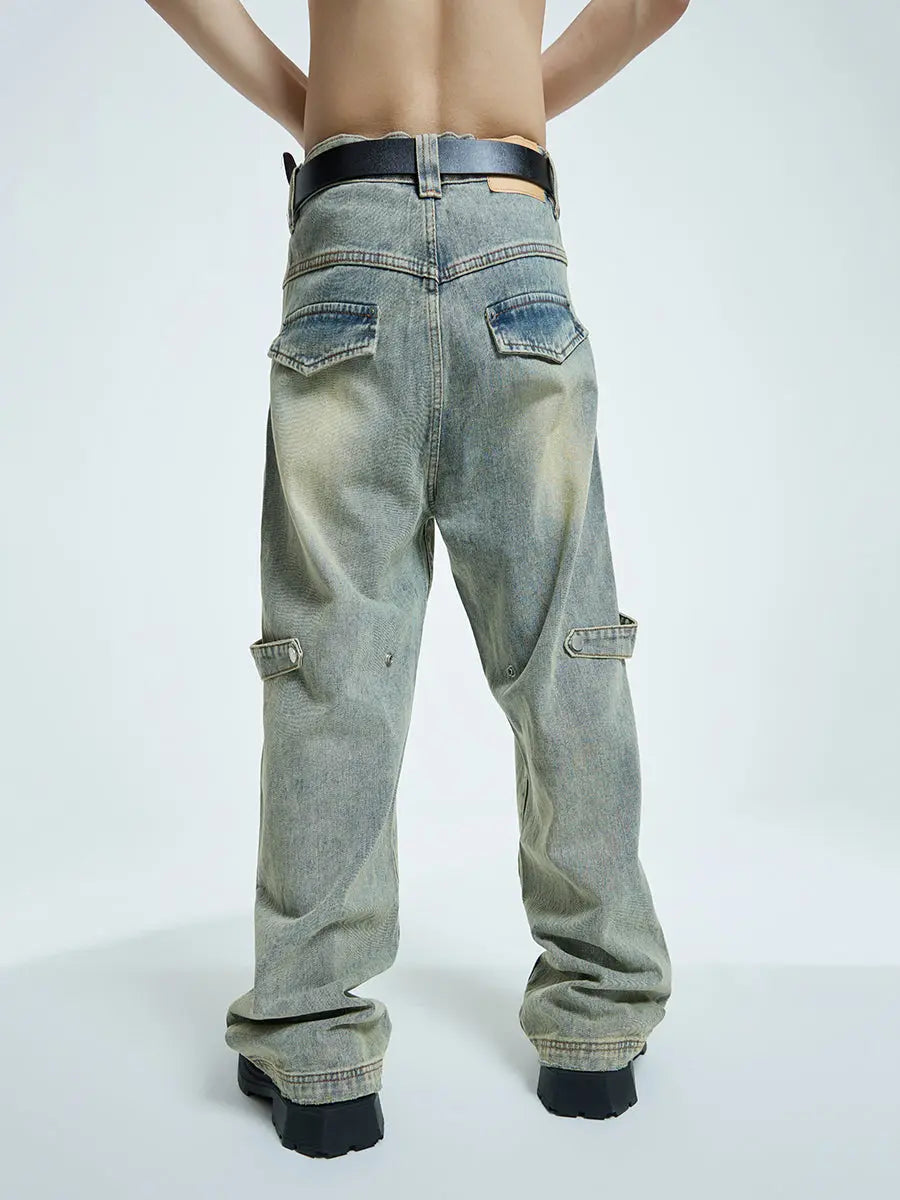 【23s September.】High Street Yellow Mud Washed Jeans ArtsKoreanMan