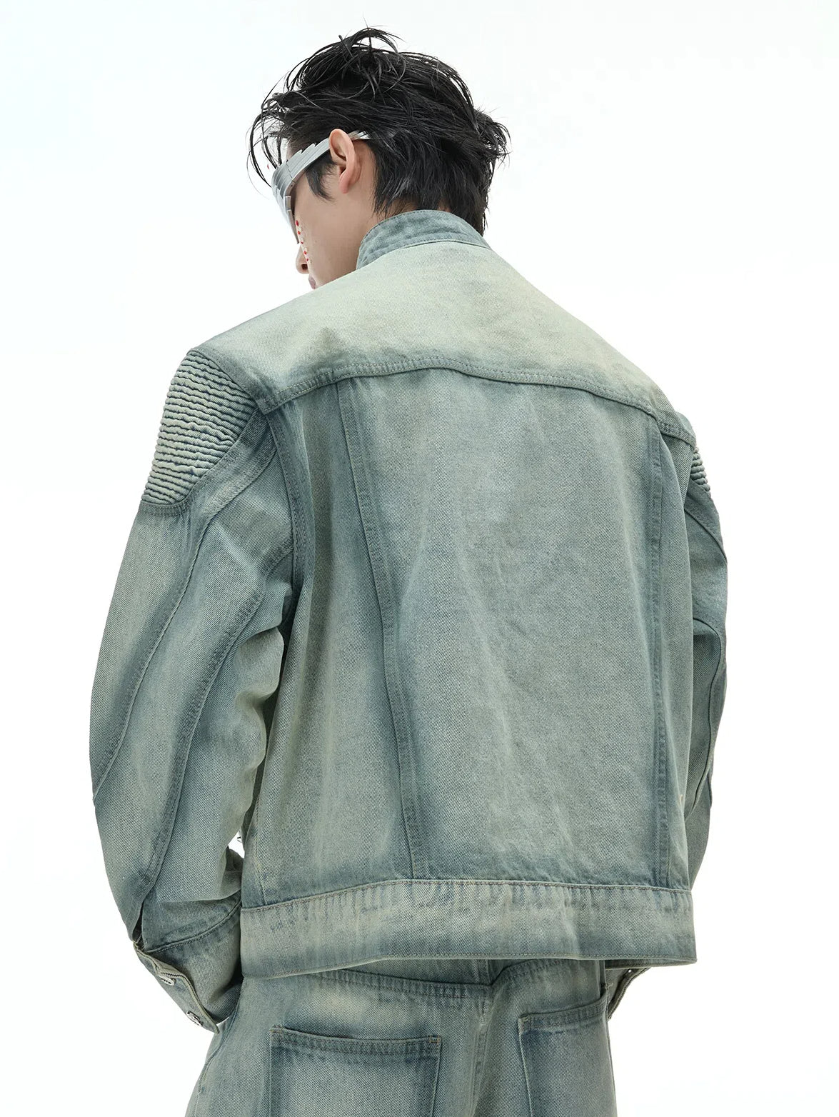 【25s Feb.】Heavy Buckle Vintage Washed Denim Jacket / Machete Jeans