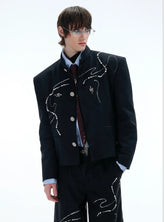 【25s Feb.】Snake Simple Suit / Loose Wide Leg Trousers