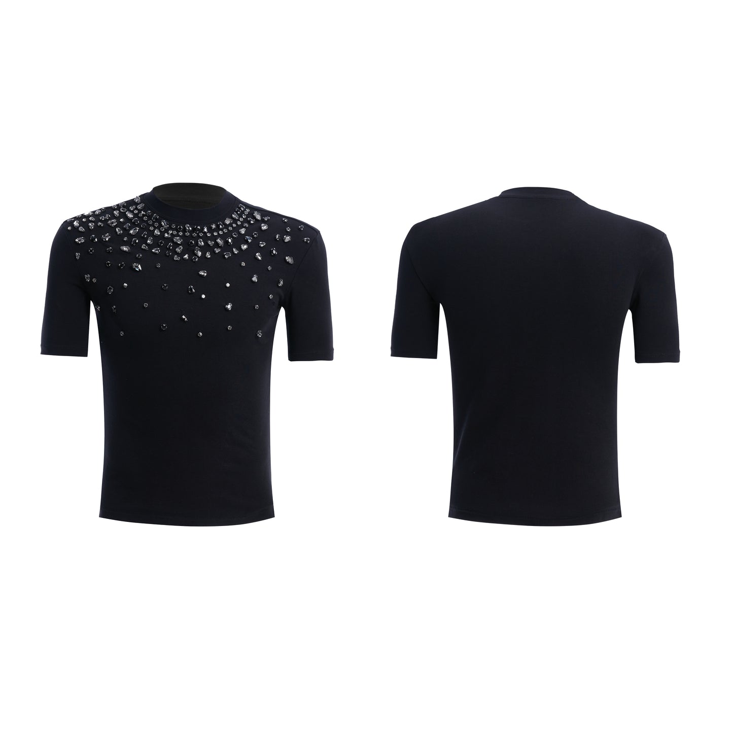 【25s Apr.】Diamond Crewneck Fitted T-Shirt