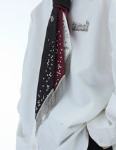 【25s Jun.】Metal Studded Fringe Accent Tie