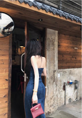 【25s Jul.】Hot Girl Strapless Bodycon Slit Maxi Dress
