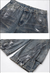 【25s Jul.】Vintage Stitching Heavy Washed Jeans