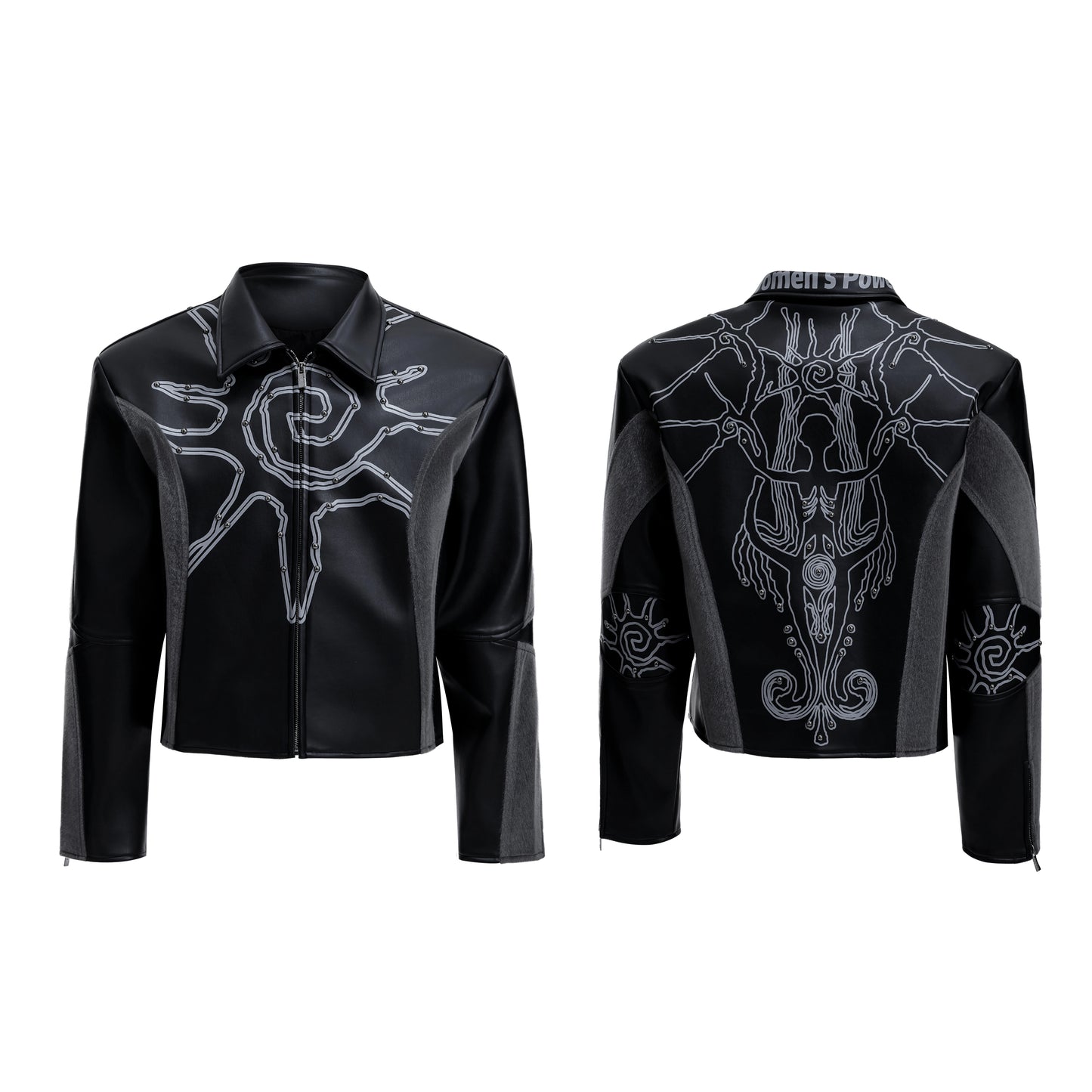 【25s Aug.】Totem Studded Deconstructed Pony Hair Jacket