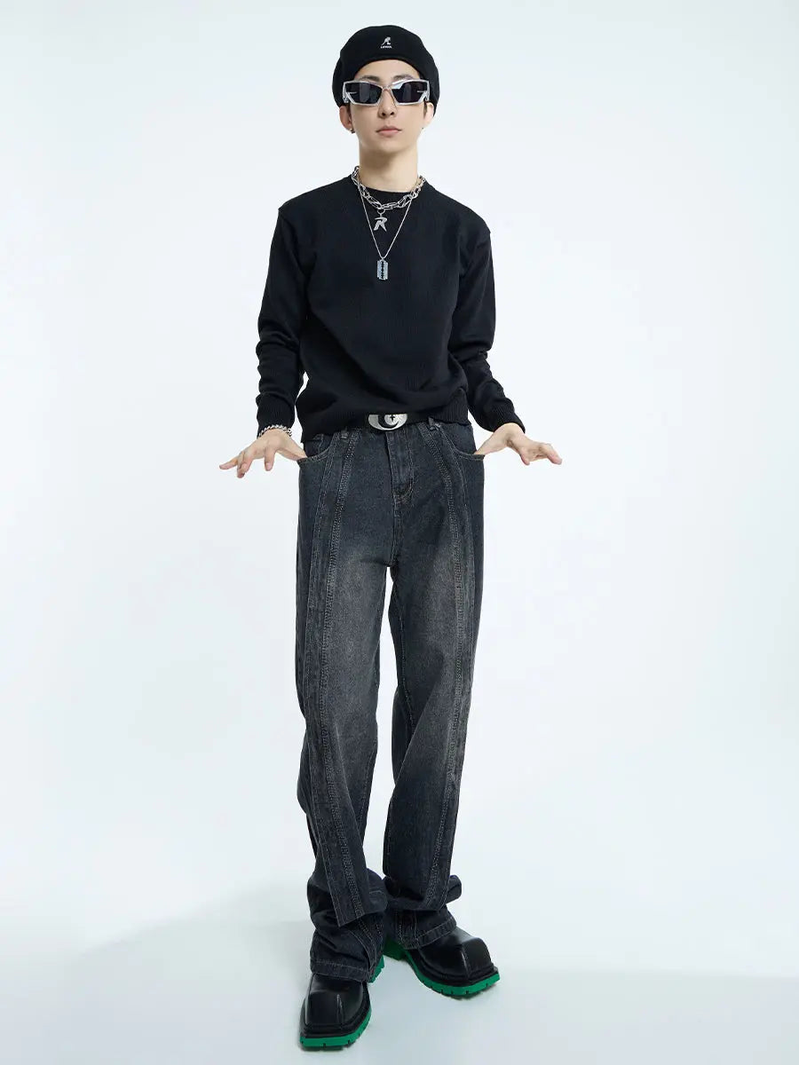 【23s September.】Hip-Hop Relaxed Straight Jeans ArtsKoreanMan