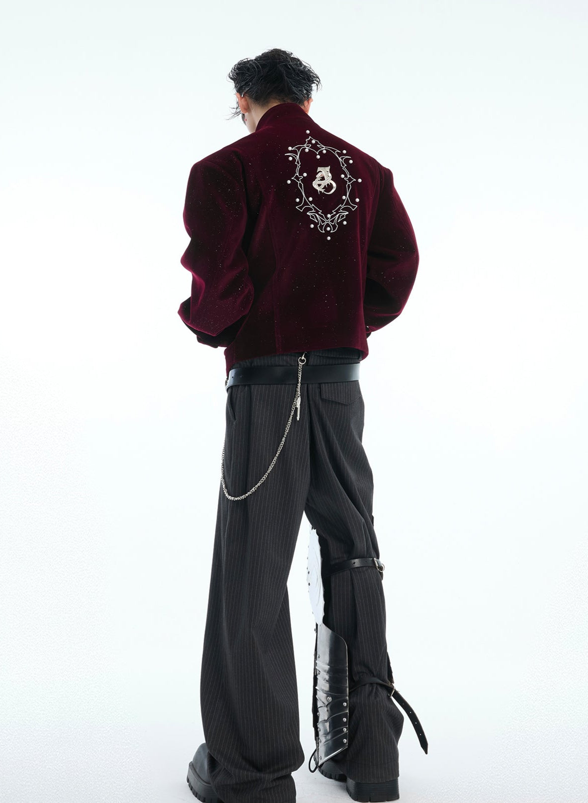 【25s Apr.】Glittery Metal Buttons Stand Collar Jacket