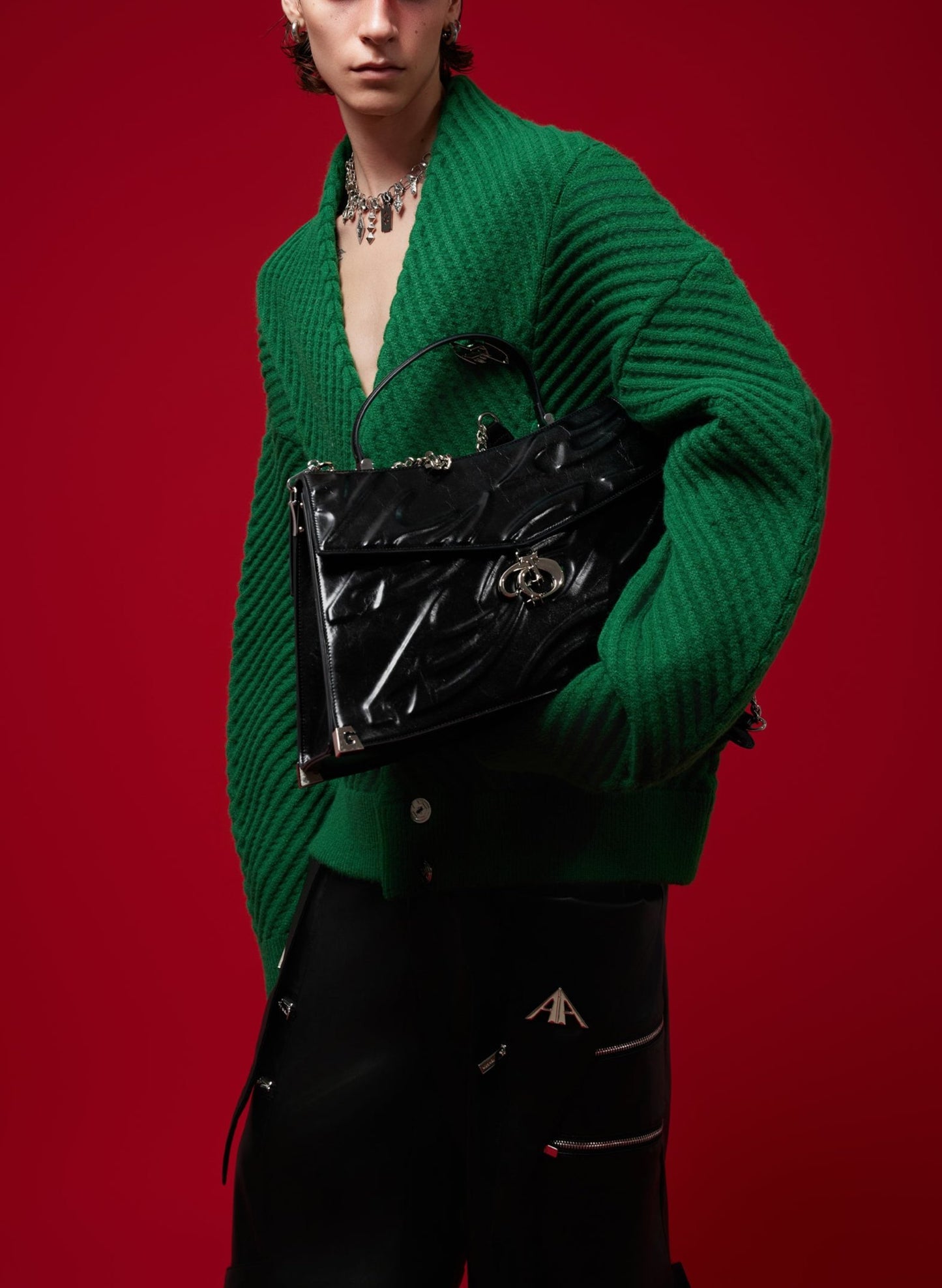 Three-dimensional Relief Light Luxury Handbag Crossbody Bag ArtsKoreanMan