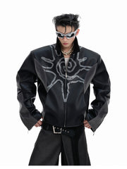 【25s Aug.】Totem Studded Deconstructed Pony Hair Jacket