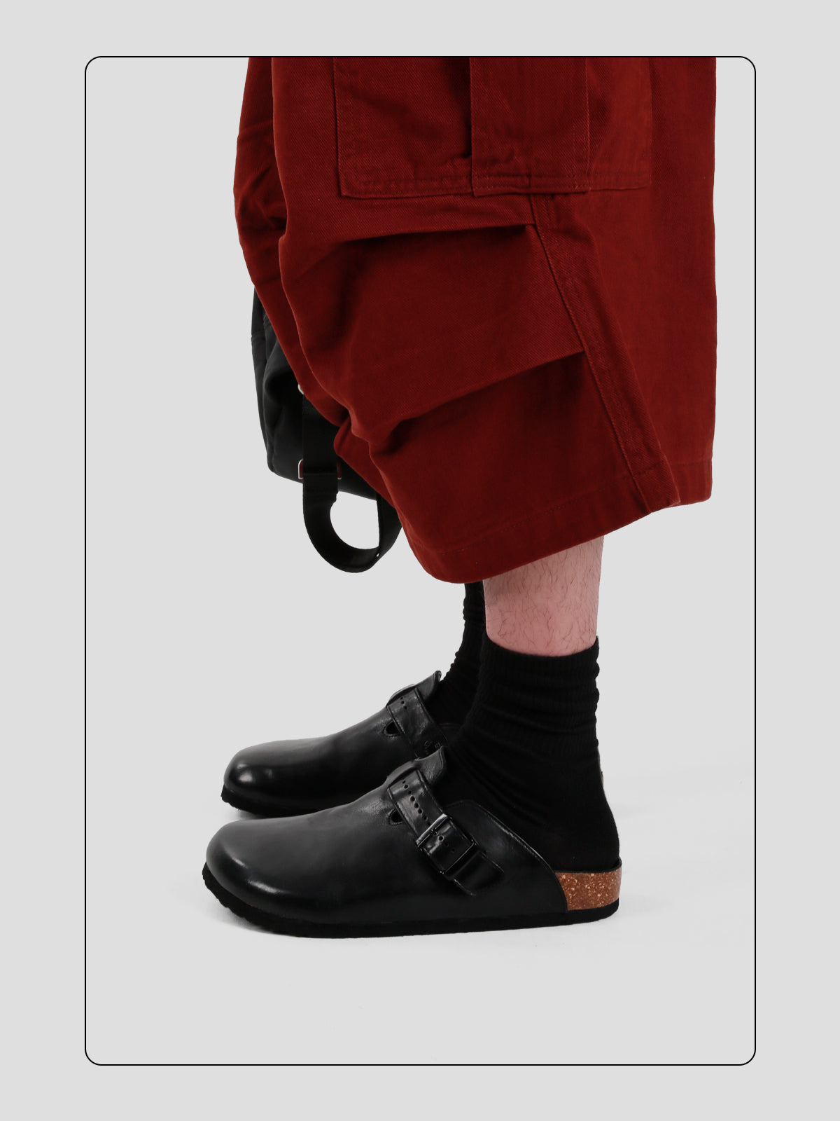 "Bullet Hole" Washed Horse Leather Birkenstock Slippers