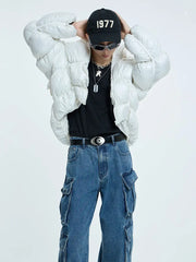 【23s September.】Irregular Pleat Stand Collar Cotton Jacket ArtsKoreanMan