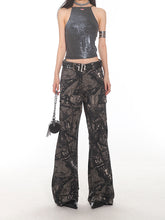 【24s Aug.】High Street Camouflage Retro Straight Leg Bootcut Jeans ArtsKoreanMan