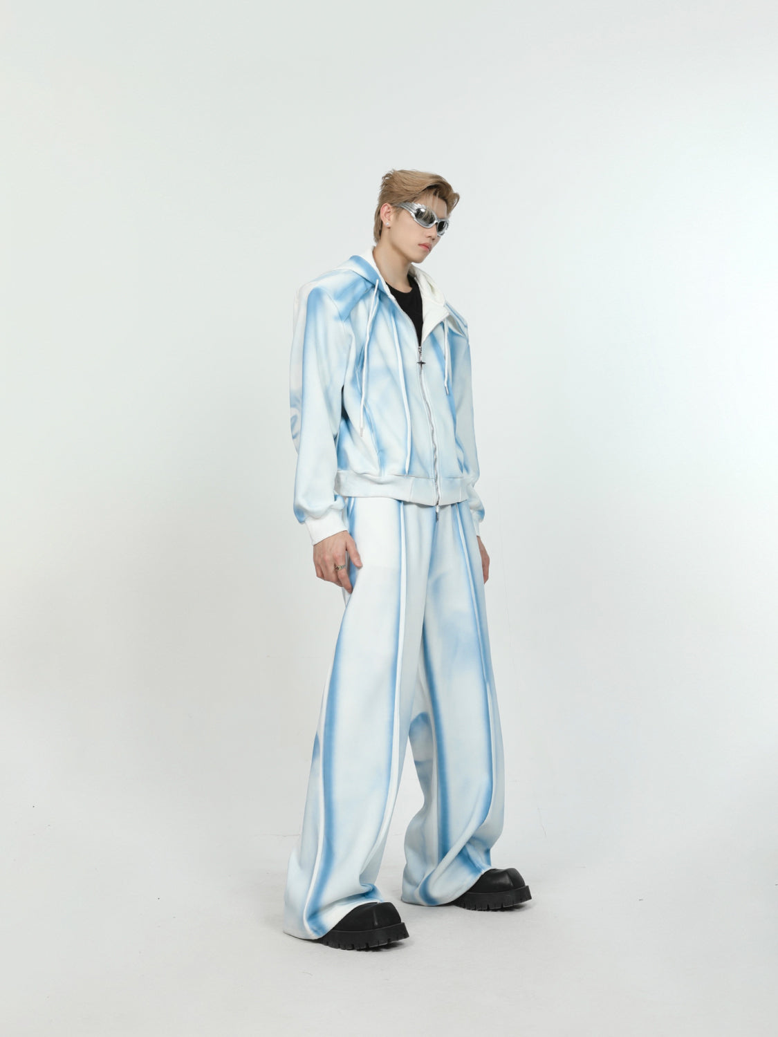 【24s June.】Tie-dyed Gradient Casual Jacket + Straight Wide-leg Pants ArtsKoreanMan