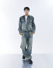【23s September.】Vintage washed denim suit ArtsKoreanMan