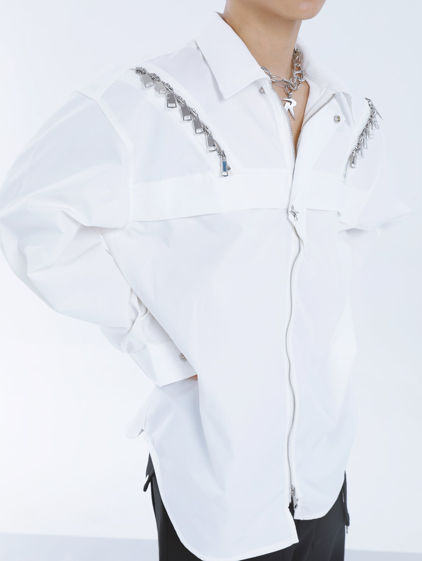 【23s September.】Shoulder Metal Double Zpper Design Shirt + Pants ArtsKoreanMan
