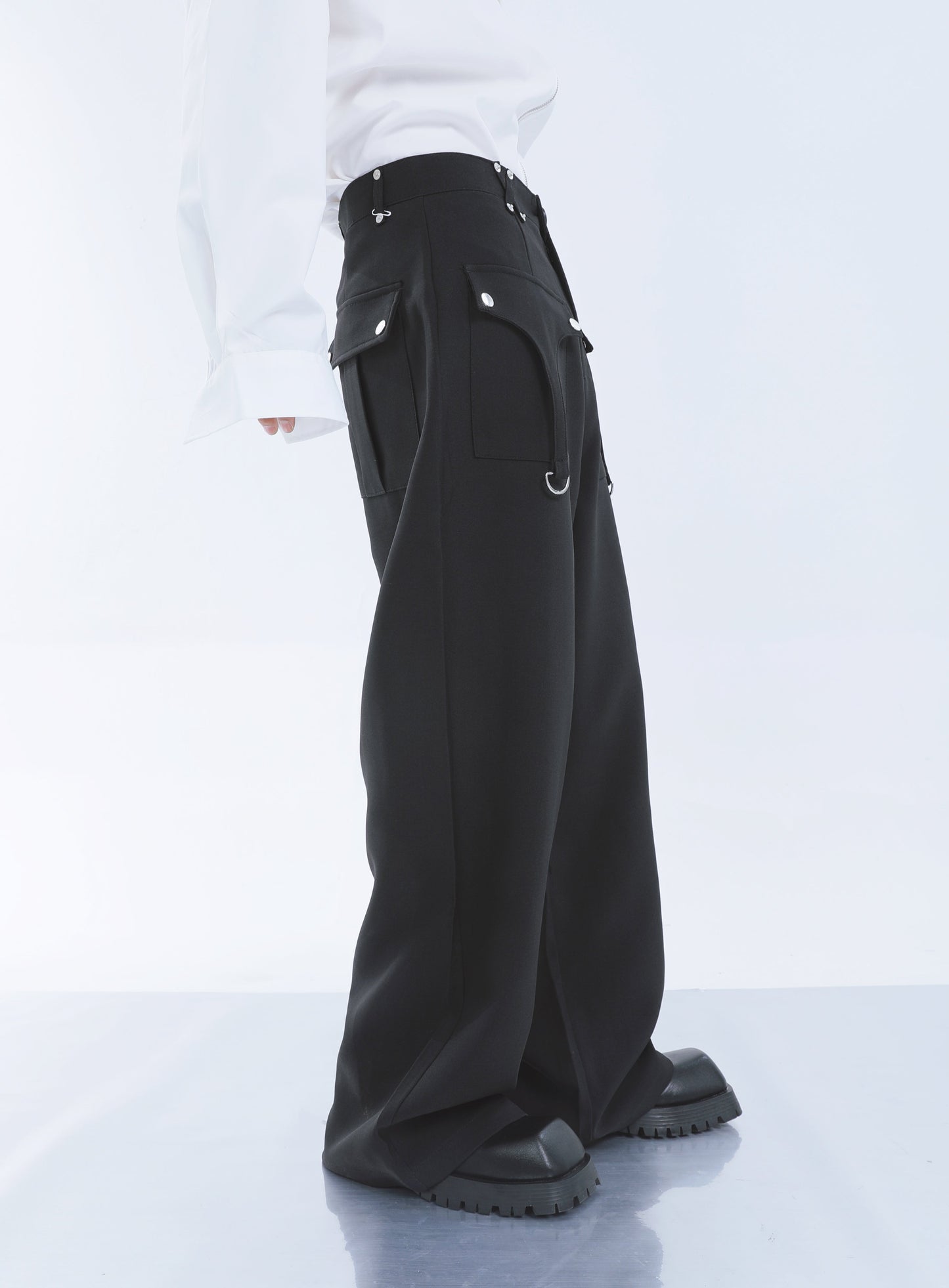【23s September.】Shoulder Metal Double Zpper Design Shirt + Pants -M/L ArtsKoreanMan
