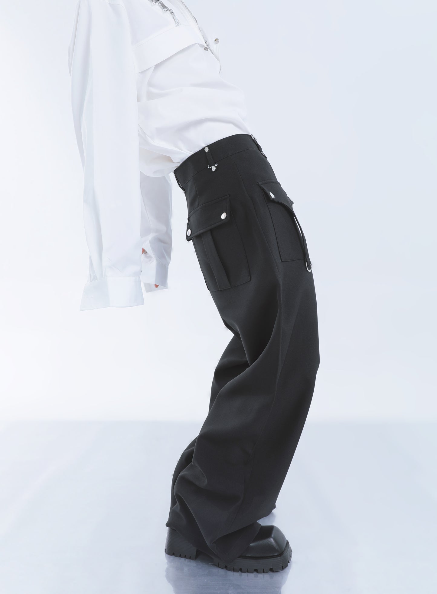 【23s September.】Shoulder Metal Double Zpper Design Shirt + Pants ArtsKoreanMan