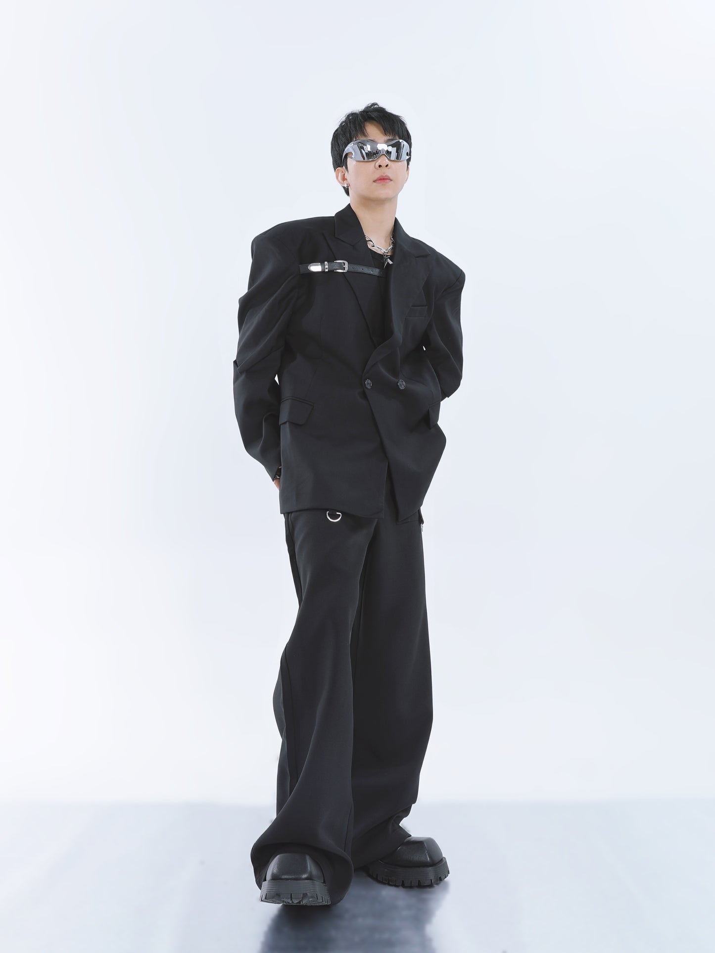 【23s September.】Belt Embellished Casual Suit ArtsKoreanMan