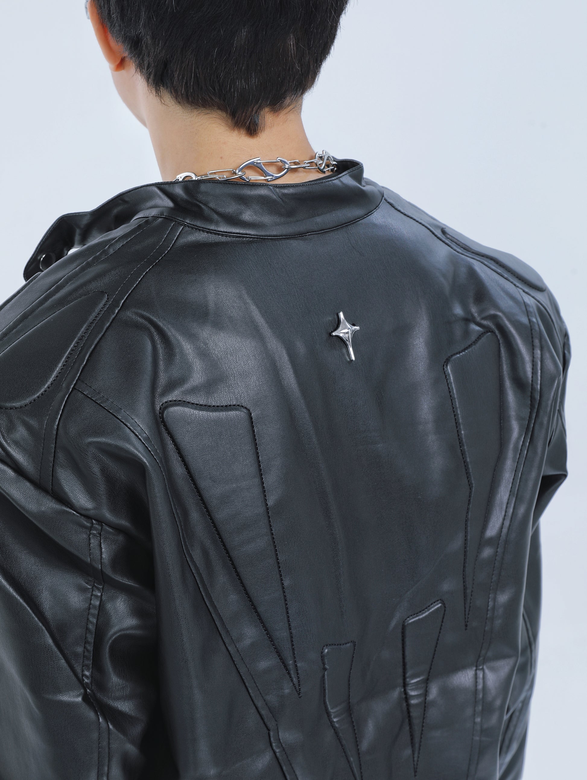 【23s September.】Vintage Short Motorcycle Leather Jacket ArtsKoreanMan