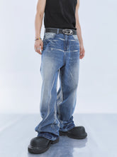 【23s September.】Niche Tie-dye Loose Wide-leg Jeans -M ArtsKoreanMan