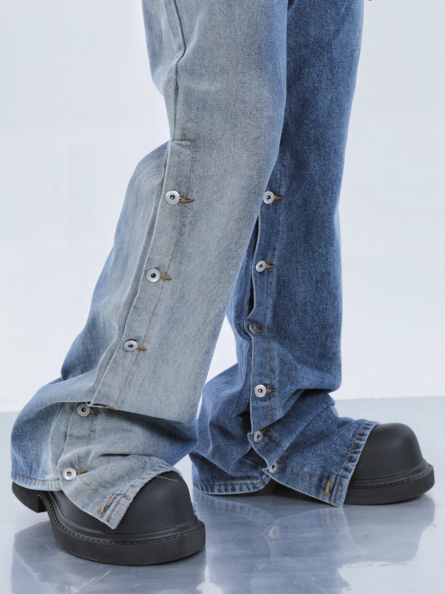 【23s September.】Niche Buttoned Gradient Jeans -M ArtsKoreanMan