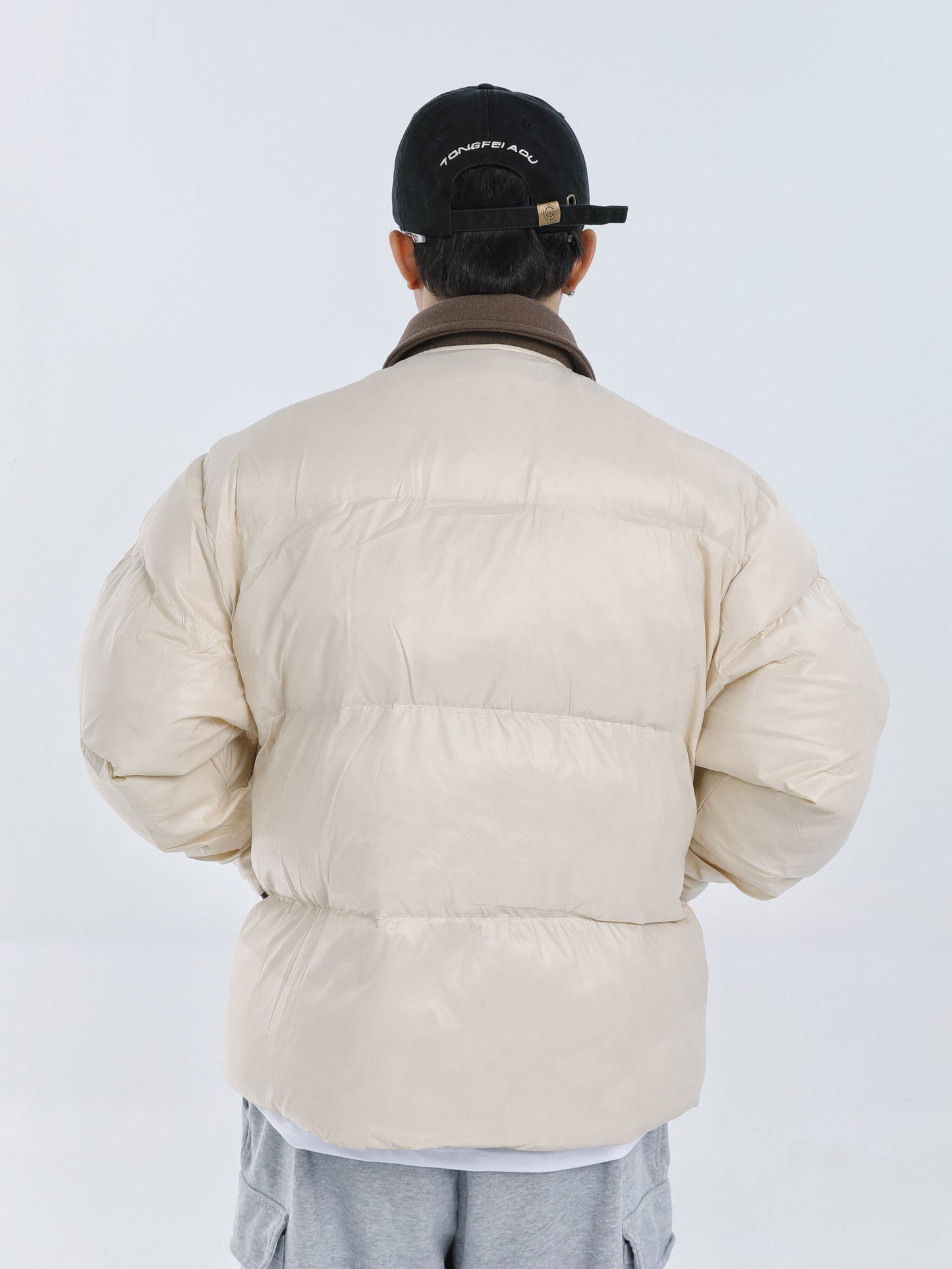 【23s September.】Diagonal Zipper Irregular Cotton Coat -L ArtsKoreanMan
