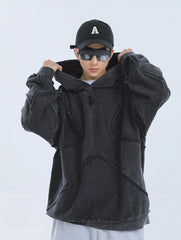 【23s September.】Solid Color High Street Hooded Sweater -L ArtsKoreanMan