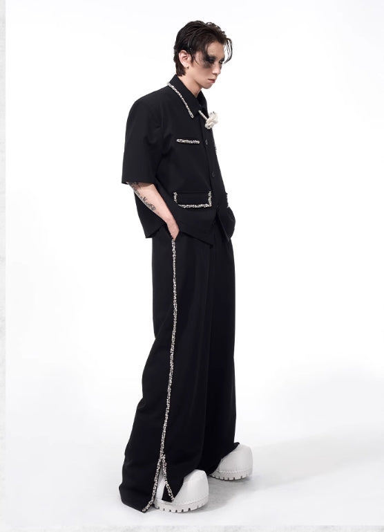 【25s May.】Rhinestone Chanel Style Short Suit
