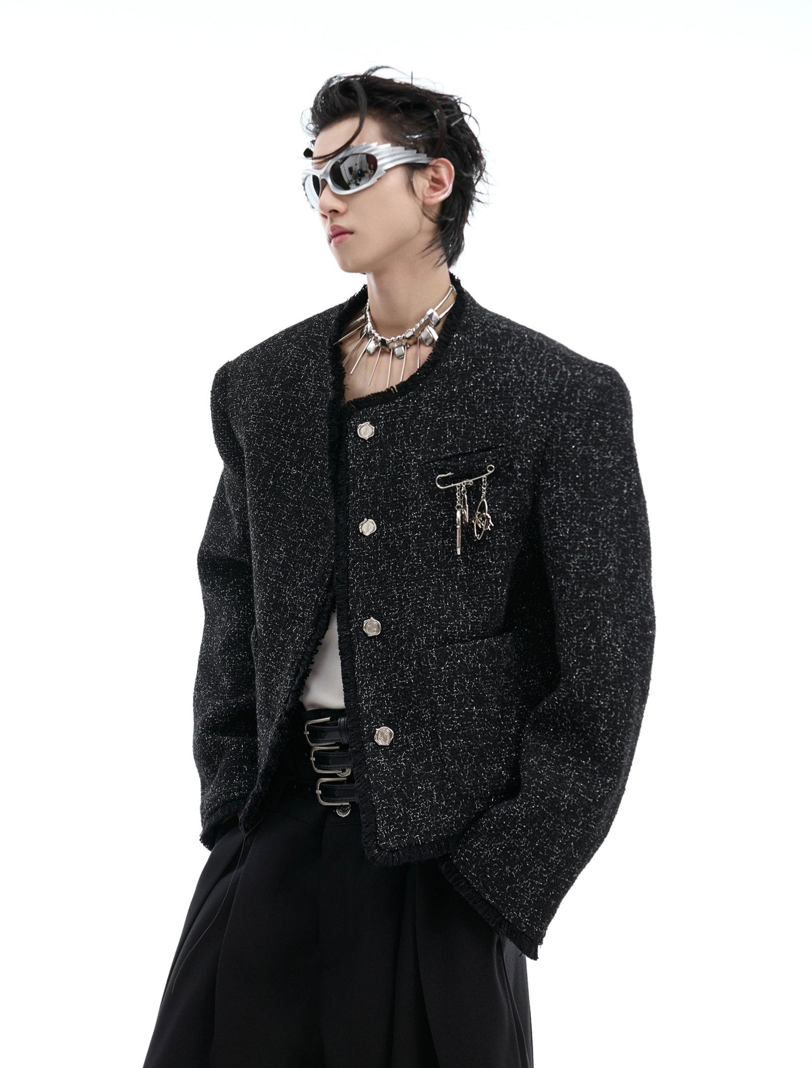 【24s Oct.】Chanel Style Shiny Texture Light Luxury Jacket ArtsKoreanMan