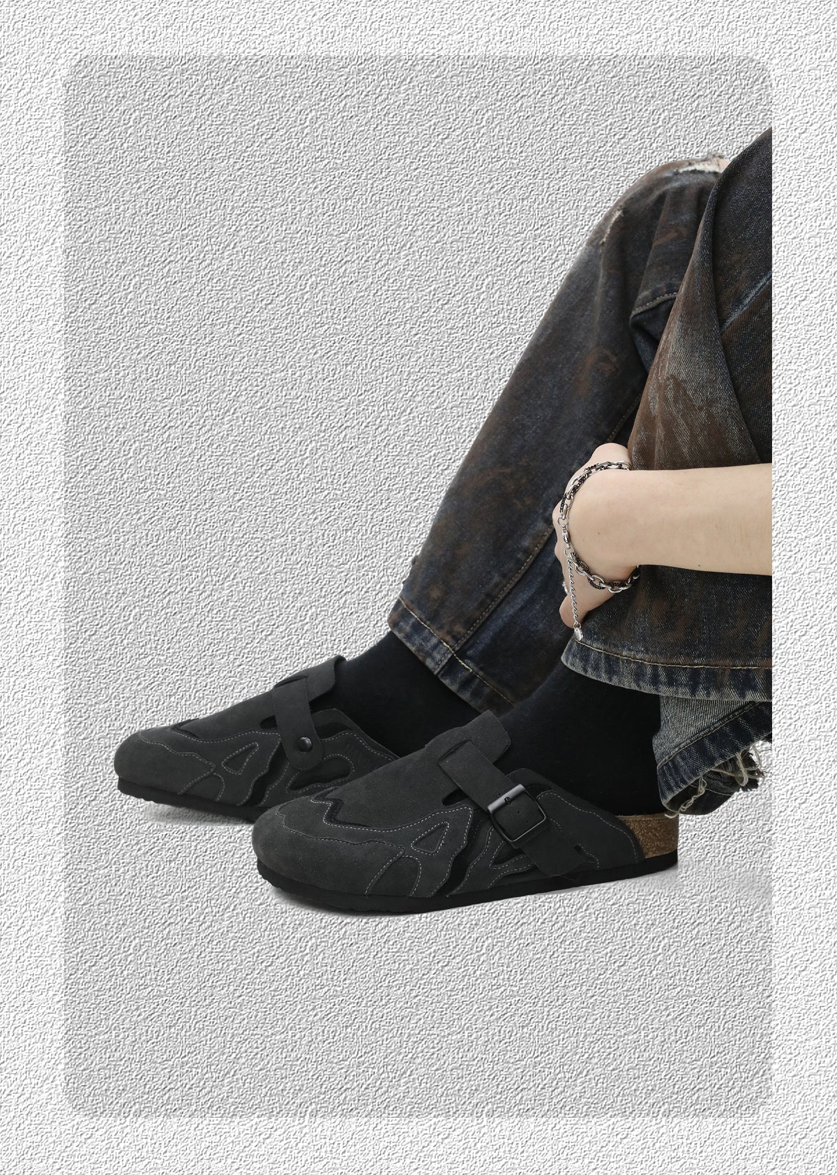 Top layer cowhide and cork Birkenstocks Shoes ArtsKoreanMan