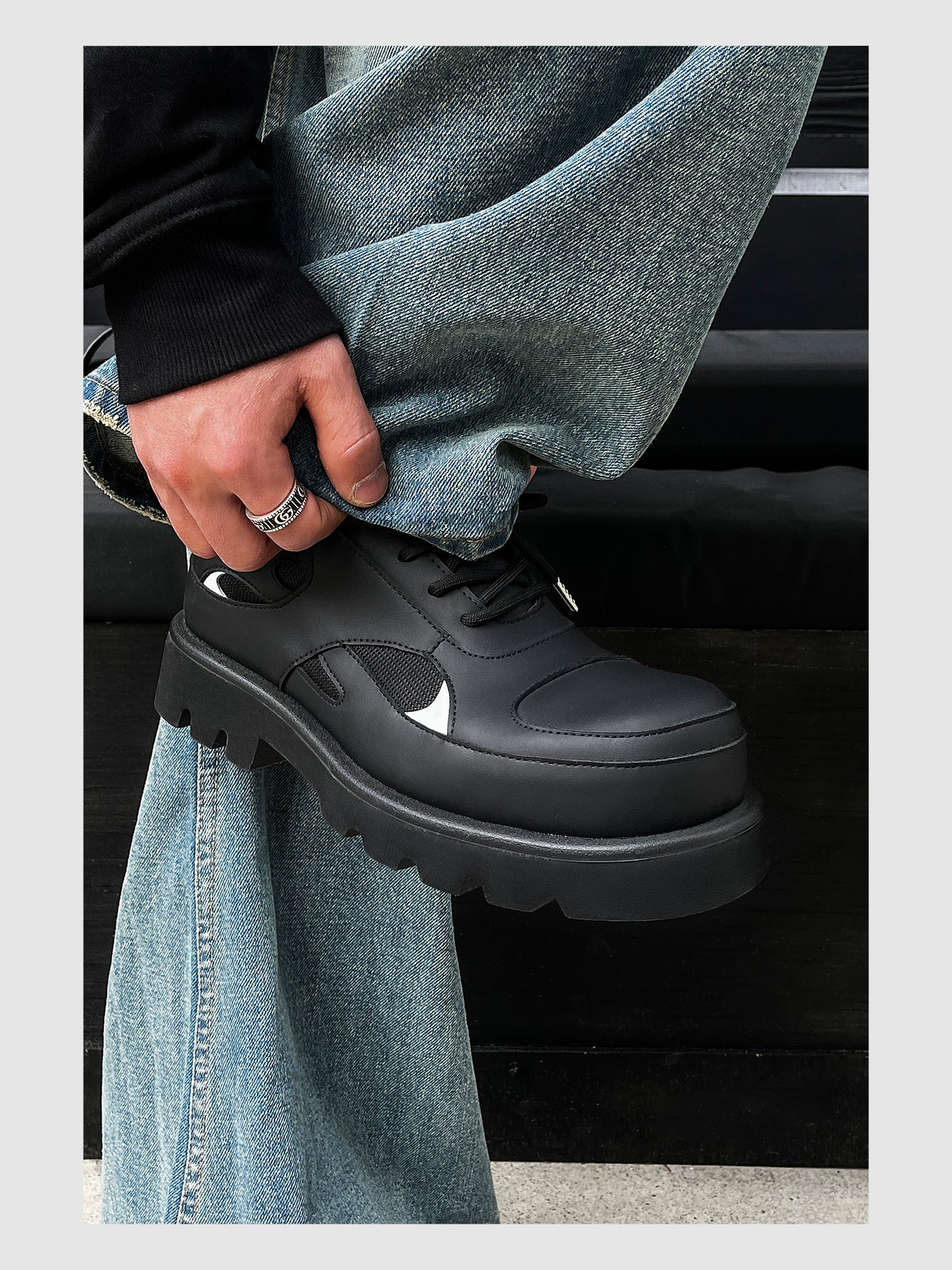 Deconstructed Athletic Thick-soled Casual Derby Shoes ArtsKoreanMan