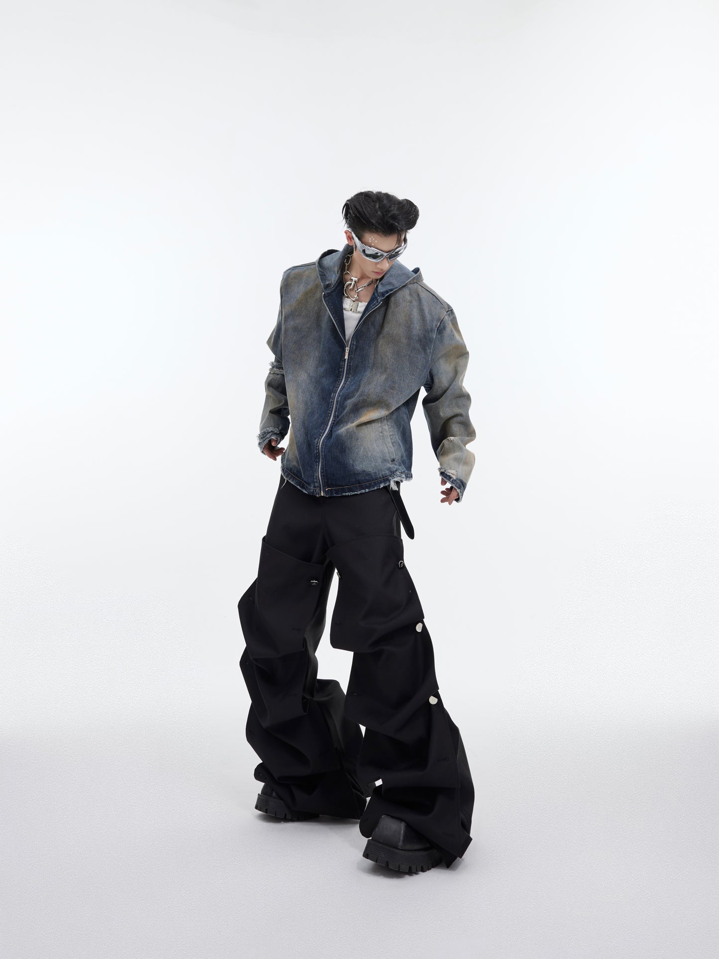 【24s January.】Retro Distressed Hooded Denim Jacket ArtsKoreanMan