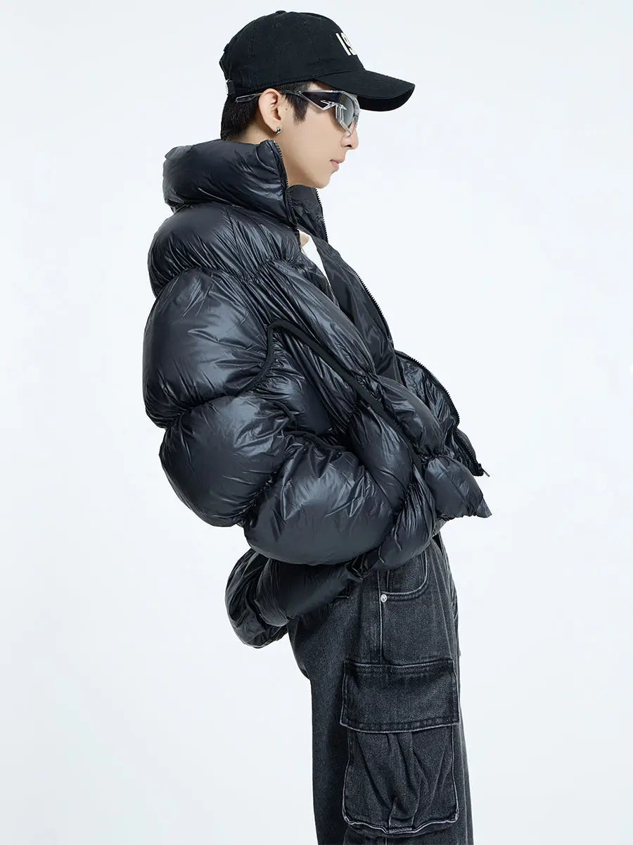 【23s September.】Irregular Pleat Stand Collar Cotton Jacket ArtsKoreanMan