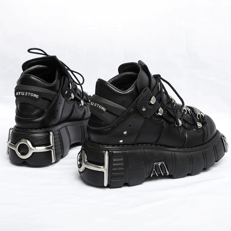 Y2K Dark Punk Platform Shoes ArtsKoreanMan