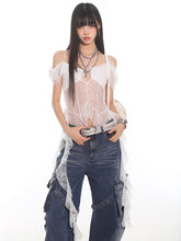 【24s July.】Hot Girl Lace Ribbon Vest TrendyStyle101