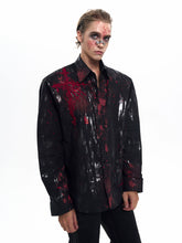 【25s Sep.】"Dark Knight" Blood-stained Silver-stamped Shirt