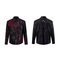 【25s Sep.】"Dark Knight" Blood-stained Silver-stamped Shirt