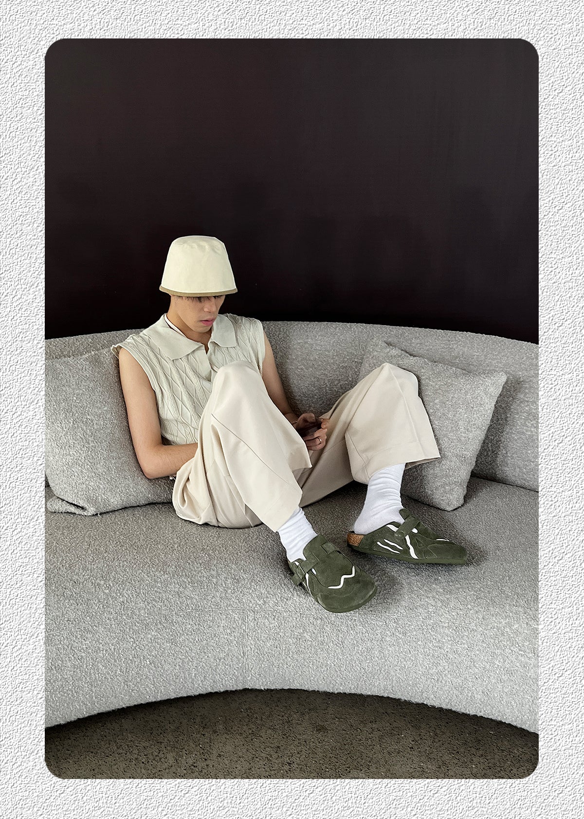 Top layer cowhide and cork Birkenstocks Shoes ArtsKoreanMan