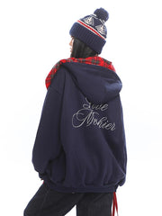 【25s Mar.】Retro Mock Two-Piece Check Hooded Sweatshirt