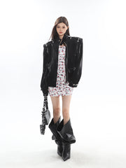 【24s Sep.】Metal Button Texture Leather Jacket ArtsKoreanMan