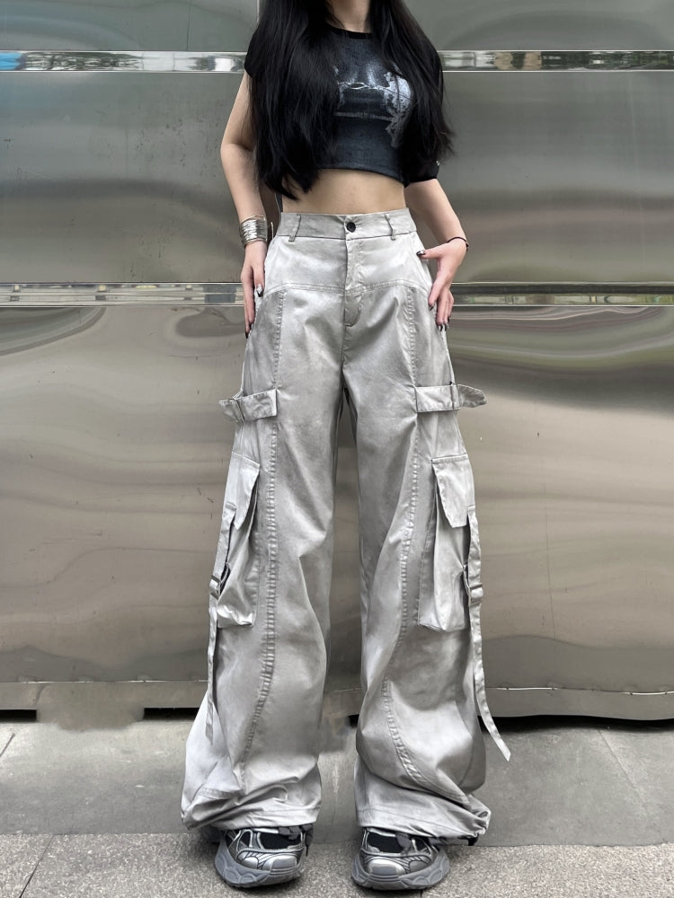 【24s Nov.】American hip-hop wide-leg workwear casual pants ArtsKoreanMan